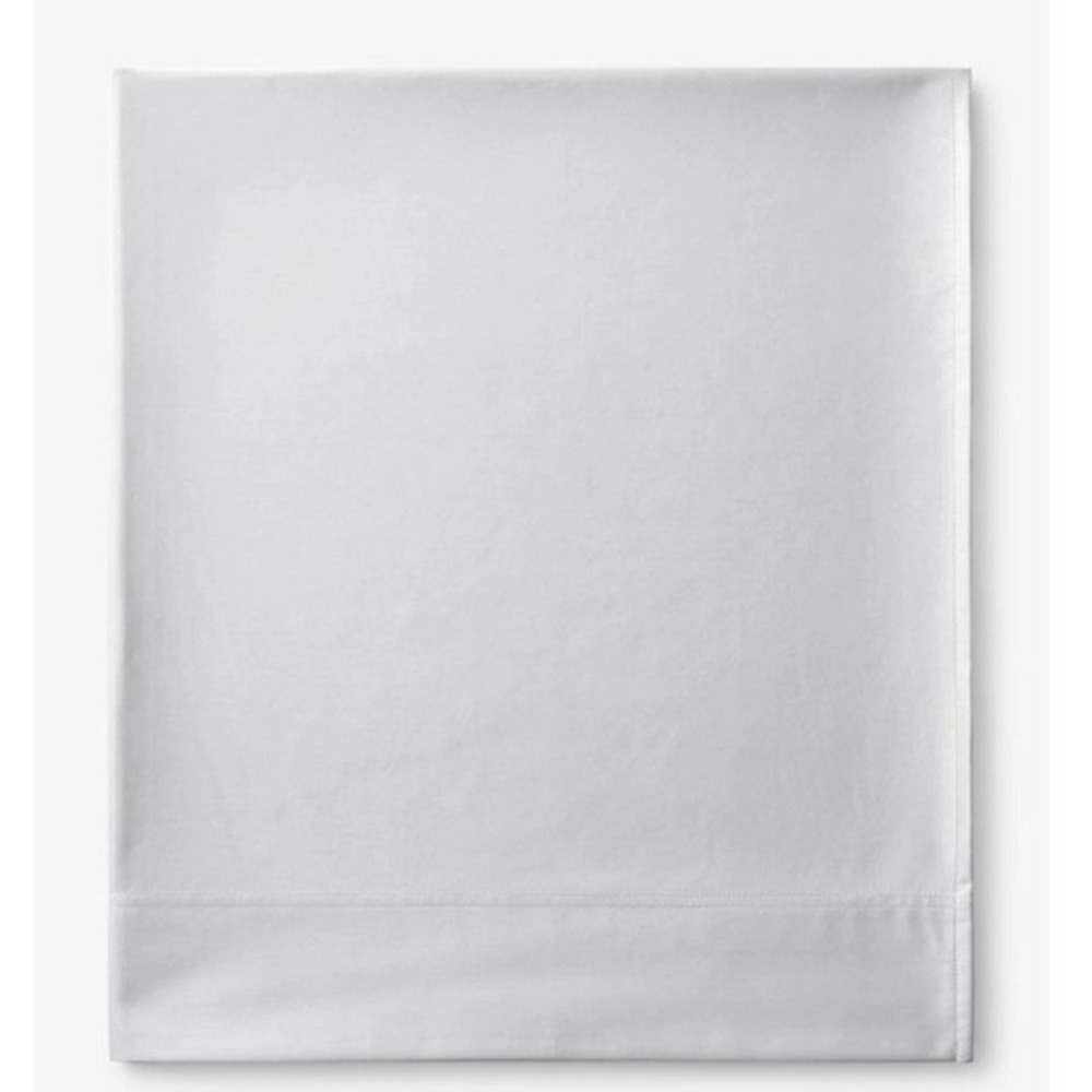 The Company Store Legends Hotel Supima Cotton Sateen Flat Sheet Twin Light Gray